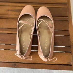 Stuart Weitzman designer ballet flats. Ballerina inspired details. Size 9.5.